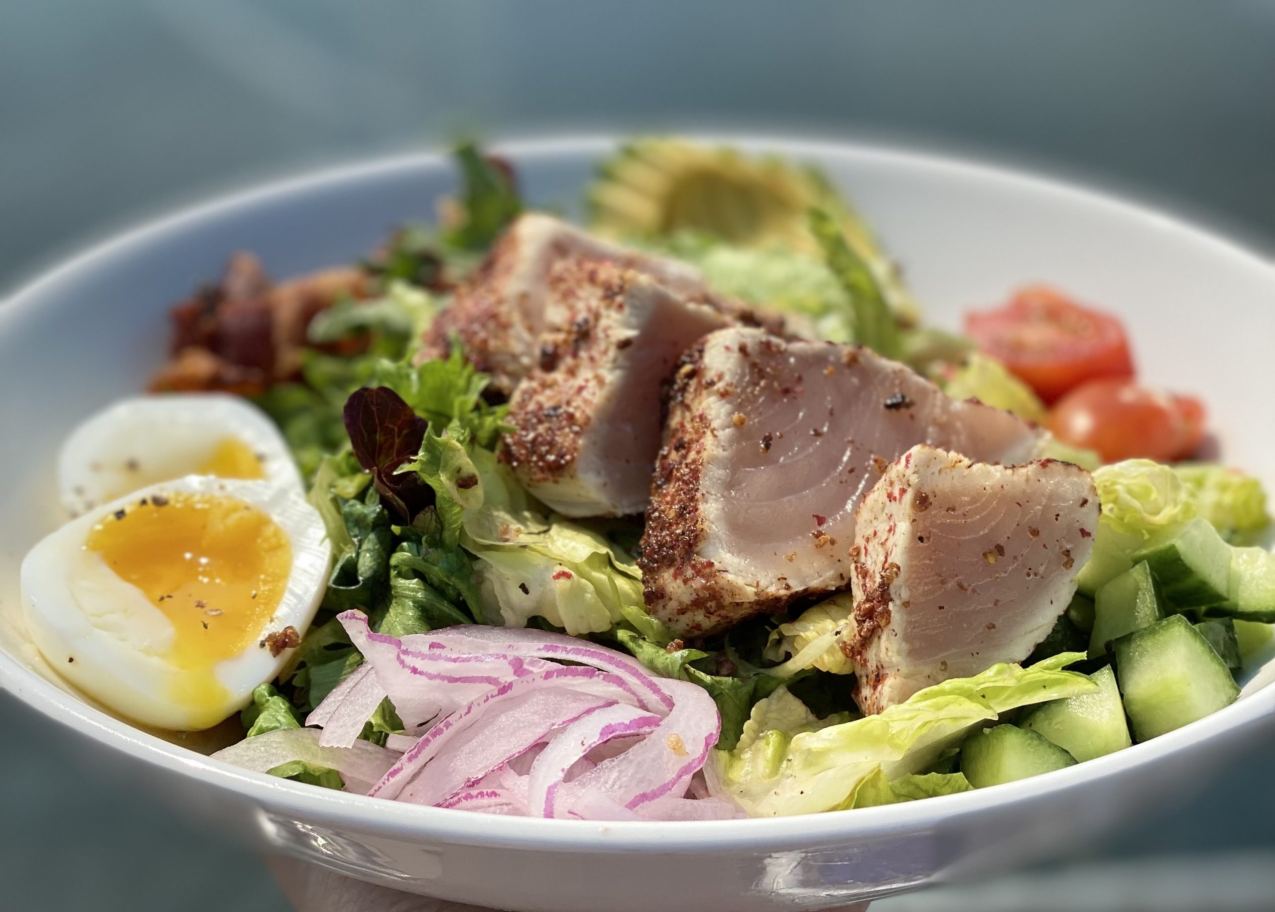 Albacore Cobb Salad, fresh seafood at Ray's Cafe in Seattle WA