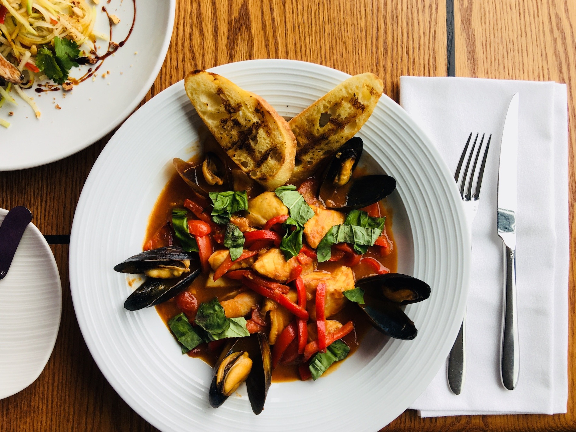 Halibut, Mussels, seafood bouillabaisse at Ray's Boathouse, Seattle WA